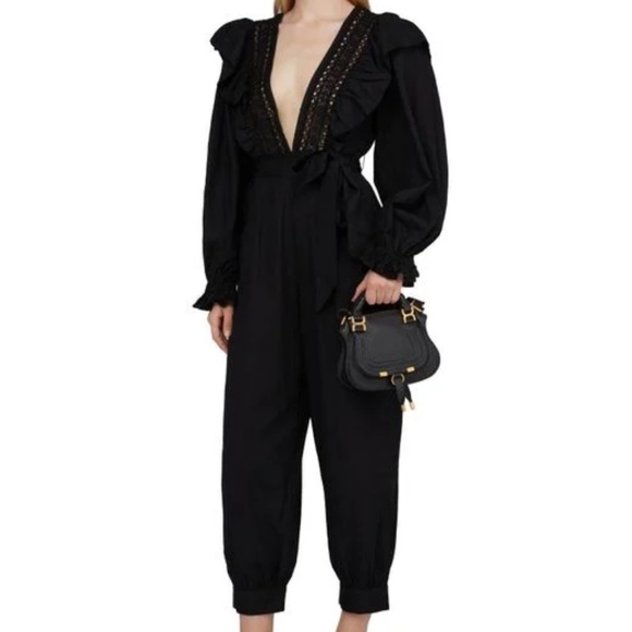Farm Rio Lace Ruffle jumpsuit